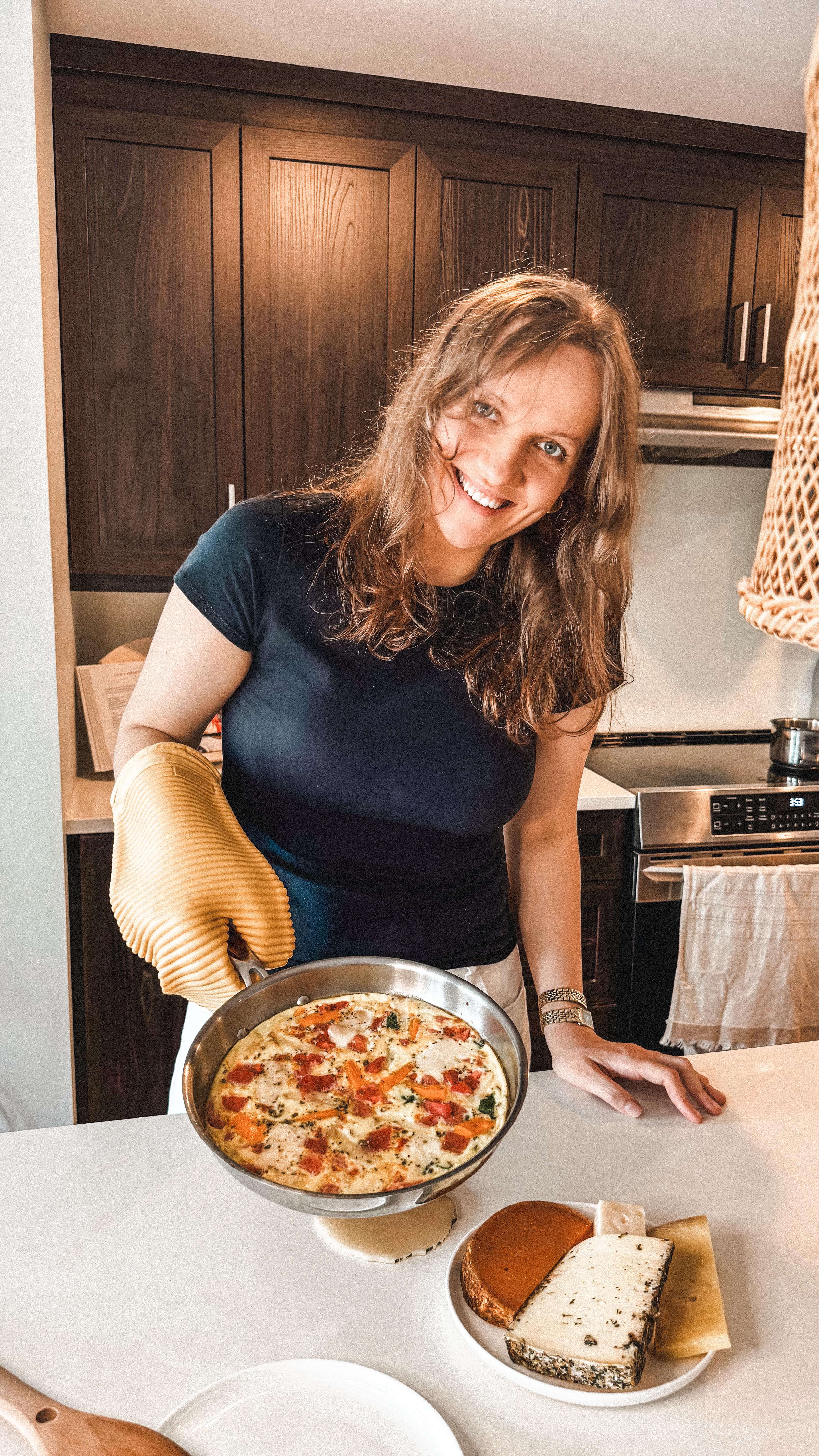 👩🏻‍🍳Recipe:

* 1 tbsp butter
* 1 tbsp olive oil
* 6 eggs
* European cheese 🧀(the more, the better)
@fromages.europe.cheeses 
The ones I used are: Mimolette, Tomme aux fleurs (my favourite! 🙂), Bergkäse, and Emmental
* 2 garlic
* lots of spinach
* 3 tbsp milk
* 1 big tomato
* salt and pepper
* 1/3 tsp oregano

Add olive oil and butter to the pan, and then garlic. Let it fry a little bit. After that, add the spinach and mix it all up. Add mixed eggs with milk, salt and pepper into the pan, then peeled and diced tomato. At the end, add cheese and sprinkle it with some oregano. Let it all fry for about 2-3 minutes.
Next, put the pan into the oven (heated to 350 degrees) and let it bake for 10-15 minutes.

Enjoy! 🙃

.ad.
#EuropeFullOfCharacter #EuropePleineDeCaractère
#EnjoyitsfromEurope #EUAgriPromo

recipe • frittata • European cheese